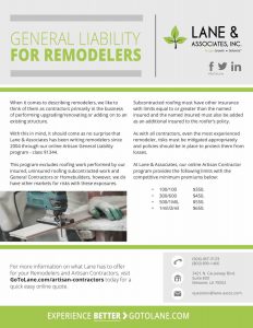 general liability for remodelers