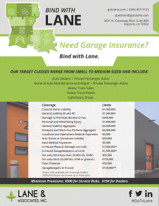 bind with lane garage insurance